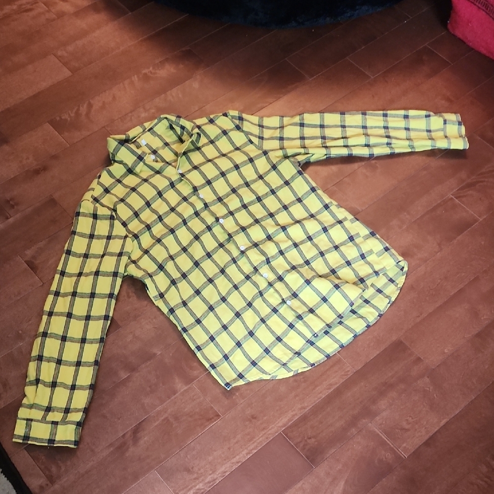 Yellow Stripe Dress Shirt Xl